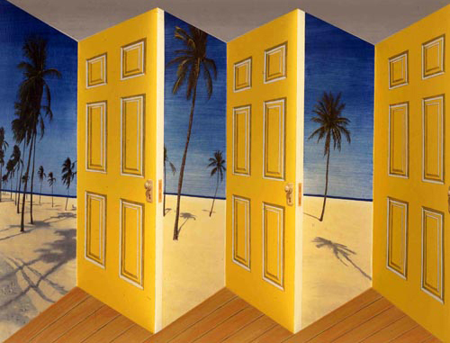 Picture of yellow doors