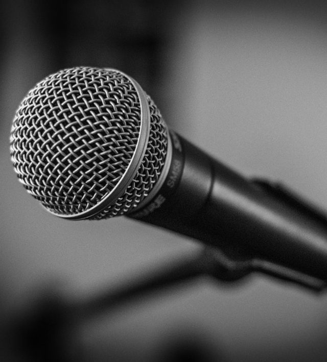 Photo of a microphone