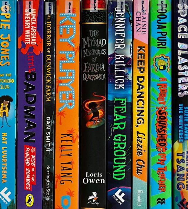 Photo of book spines