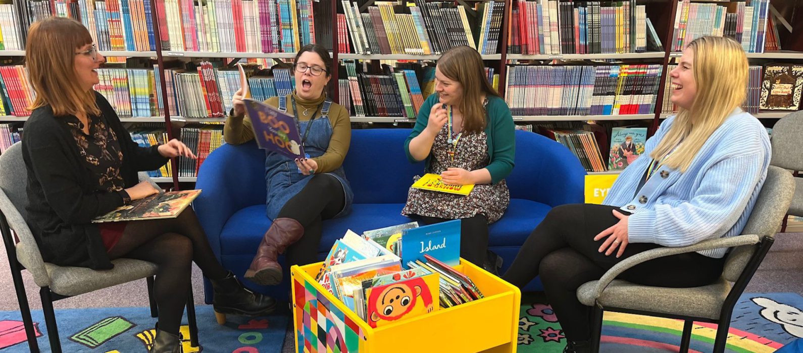 Photo of librarians reading