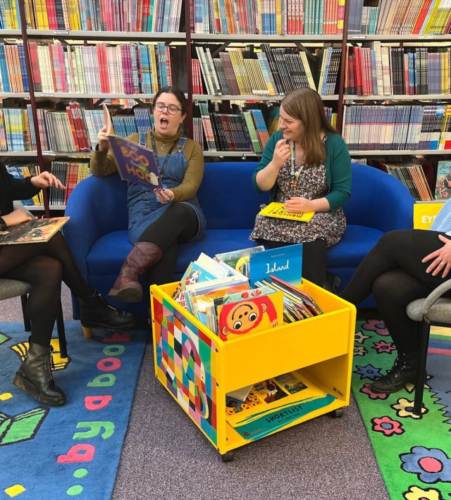 Photo of librarians reading