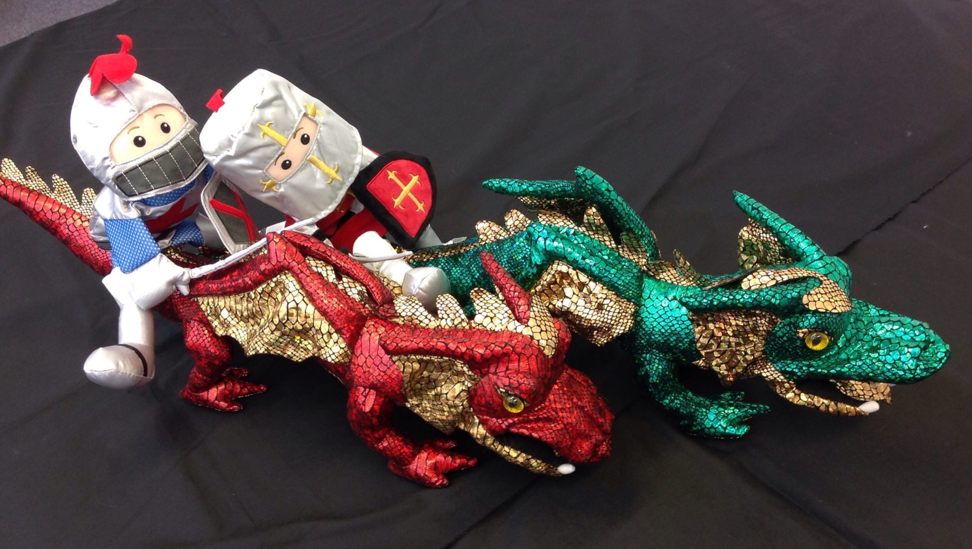 Knights and dragons puppets