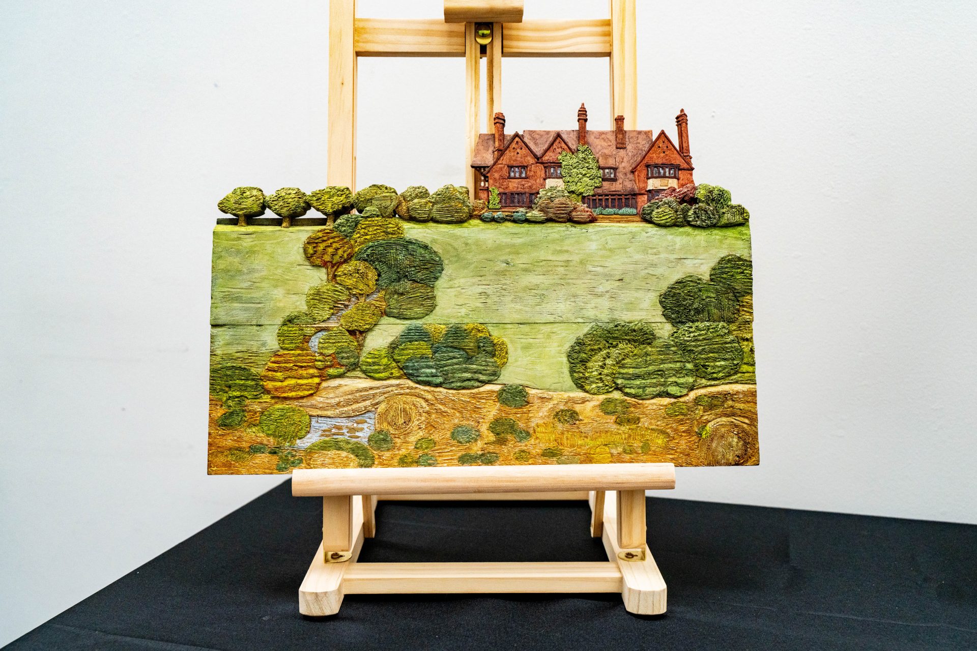 Wooden landscape art