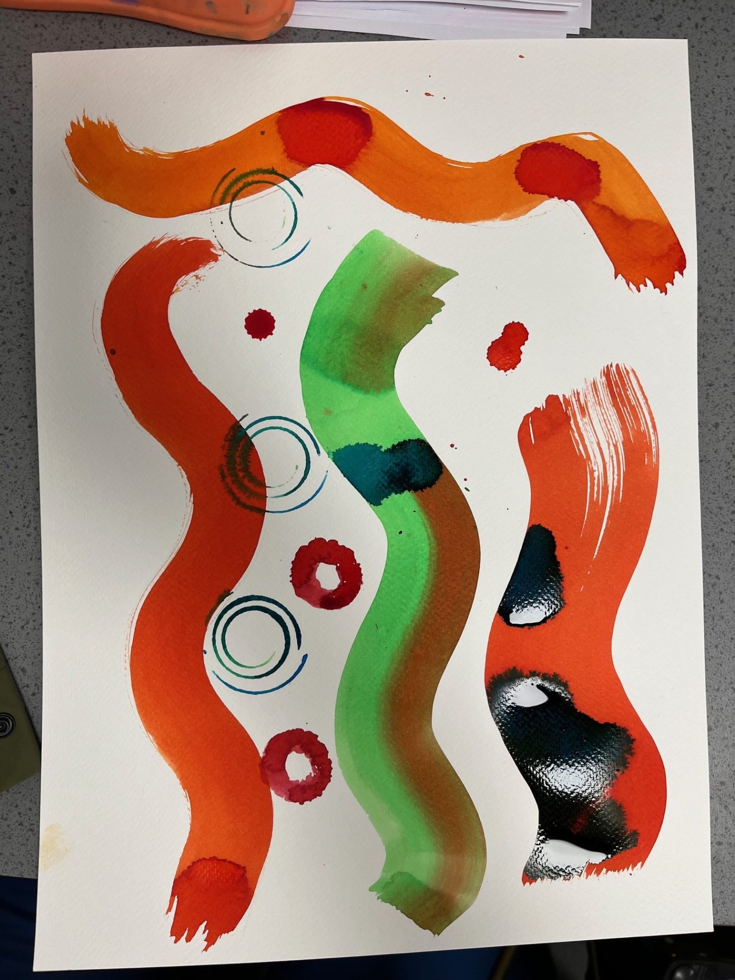 Image of colourful ink art